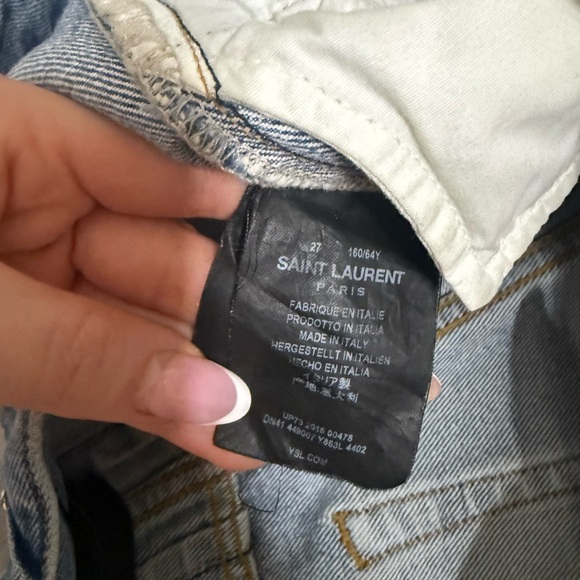 Yves Saint Laurent Blue Denim Women's Shorts Size 27 - Picture 5 of 6